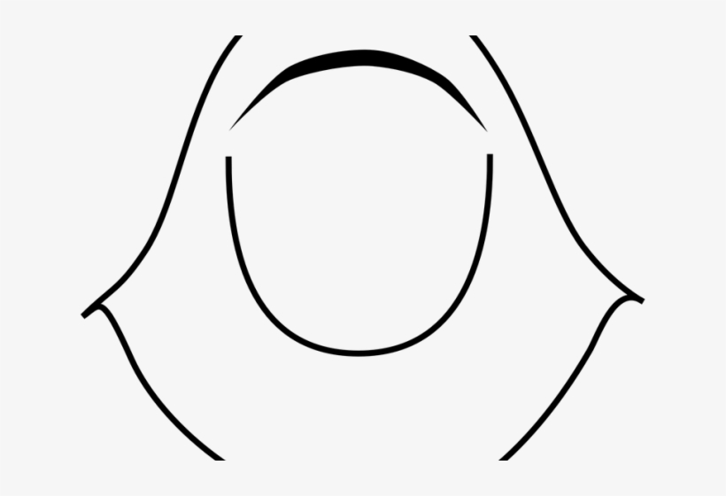 Scarf Clipart Head - Line Art, transparent png download