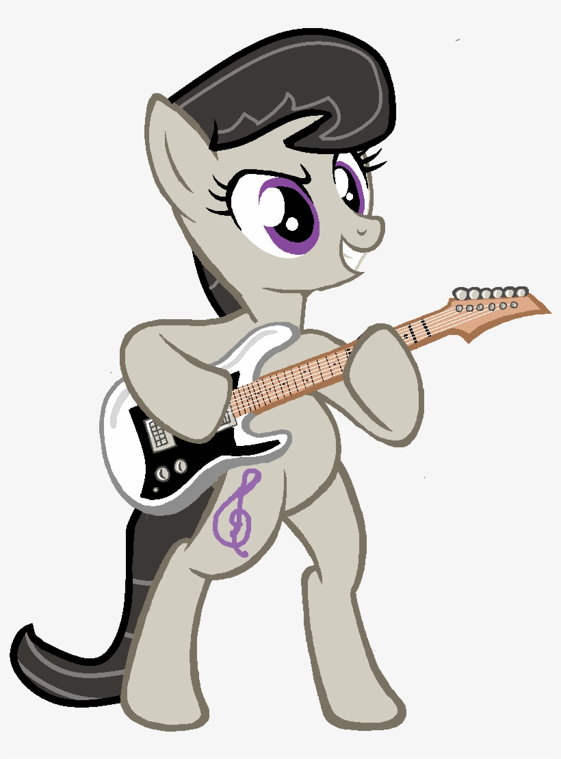 Grapefruitface1, Derpibooru Exclusive, Guitar, Octavia - Cartoon, transparent png download