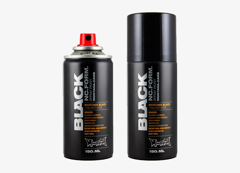 Montana Spraycan Black 150ml Spider Silver, transparent png download