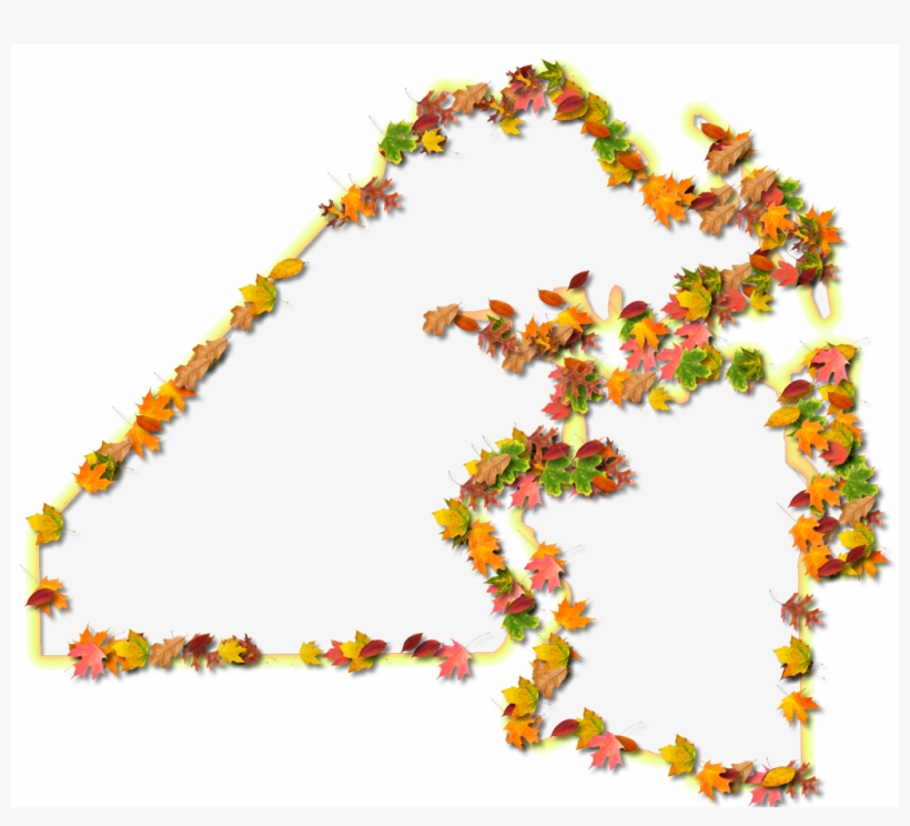 A Yellow And Orange Outline Map Of Duval With Fall - Illustration, transparent png download