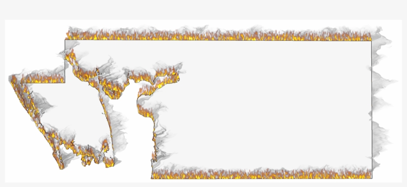 A Flame And Smoke Outline Map Of Charlotte - Darkness, transparent png download