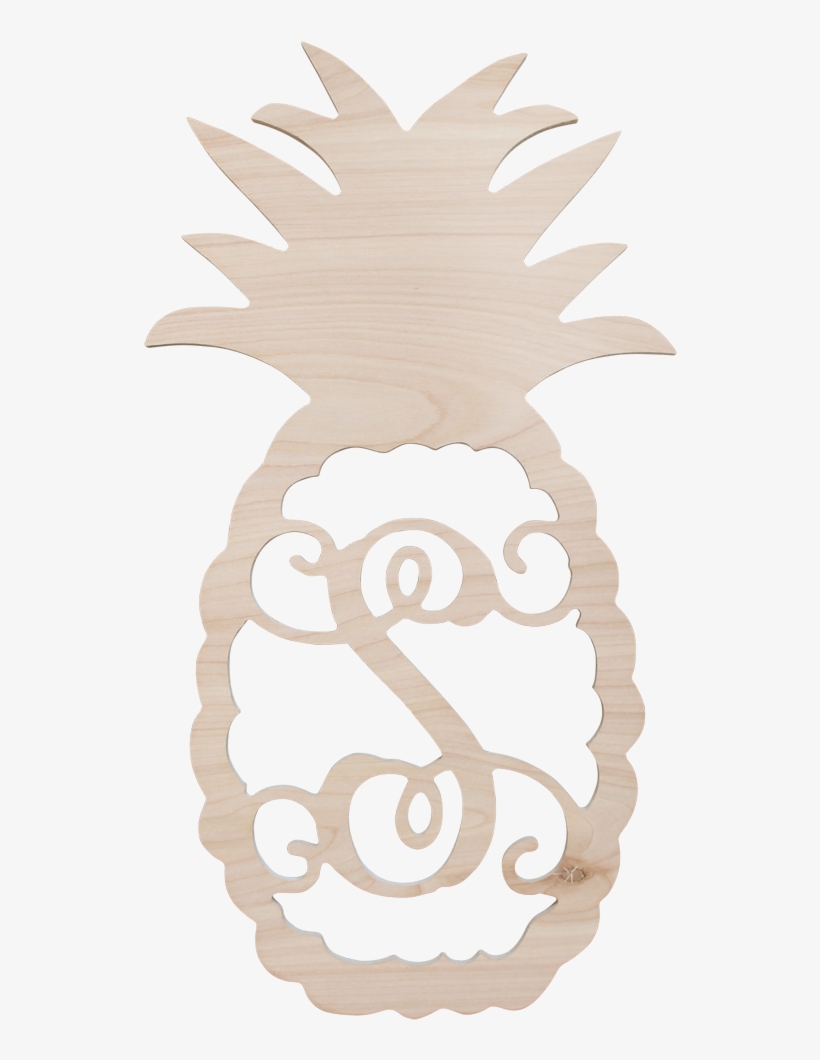 Wooden Home Decor Letters Antlers Unpainted - Pineapple Monogram, transparent png download