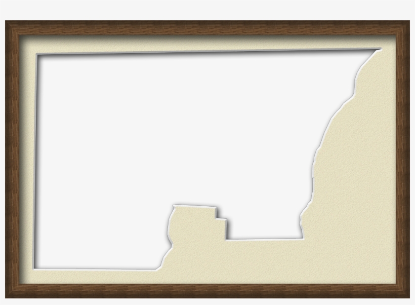 A Map Of Holmes With A Wood Picture Frame With A Cream, transparent png download