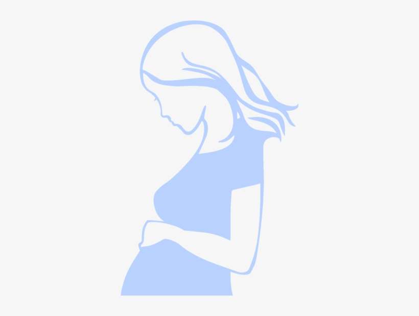 Light Blue Logo Pregnant Woman - Illustration, transparent png download