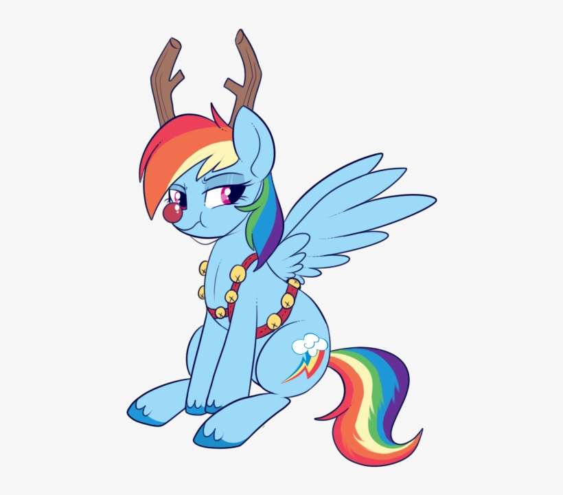 Lulubell, Backwards Cutie Mark, Bell, Deer, Female, - Mlp Rainbow Dash Deer, transparent png download