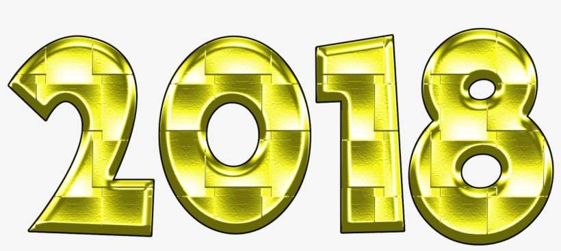 Happy New Year 2018 Wallpaper - Number, transparent png download