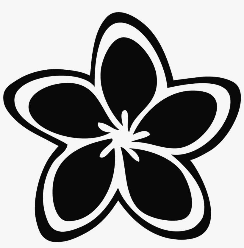 Clip Freeuse Collection Of Hawaiian High Quality Black - Plumeria Clip Art, transparent png download