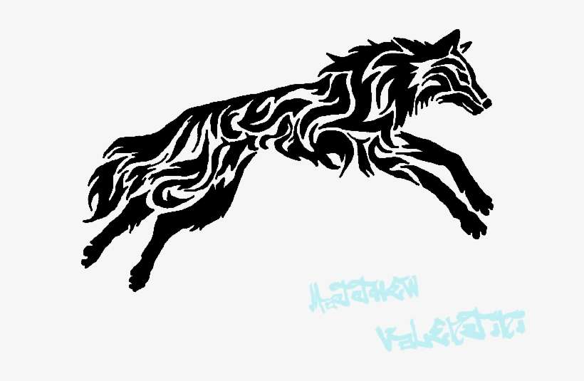 Tribal Wolf Tattoo By Demonwolf993 On Deviantart - Wolf Tribal, transparent png download