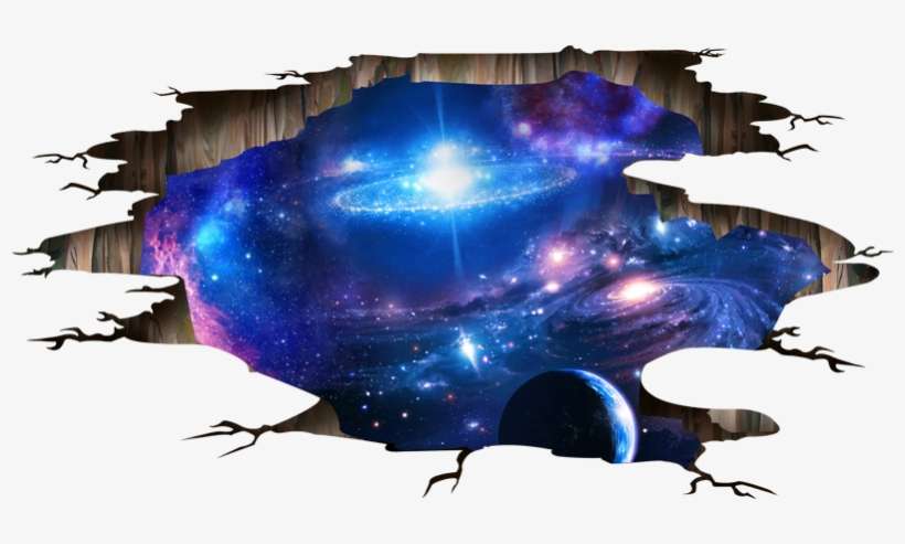 [shijuehezi] Universe Galaxy 3d Wall Stickers Vinyl - Outad 3d Galaxy Sticker Outer Space Wall Paper Ceiling, transparent png download