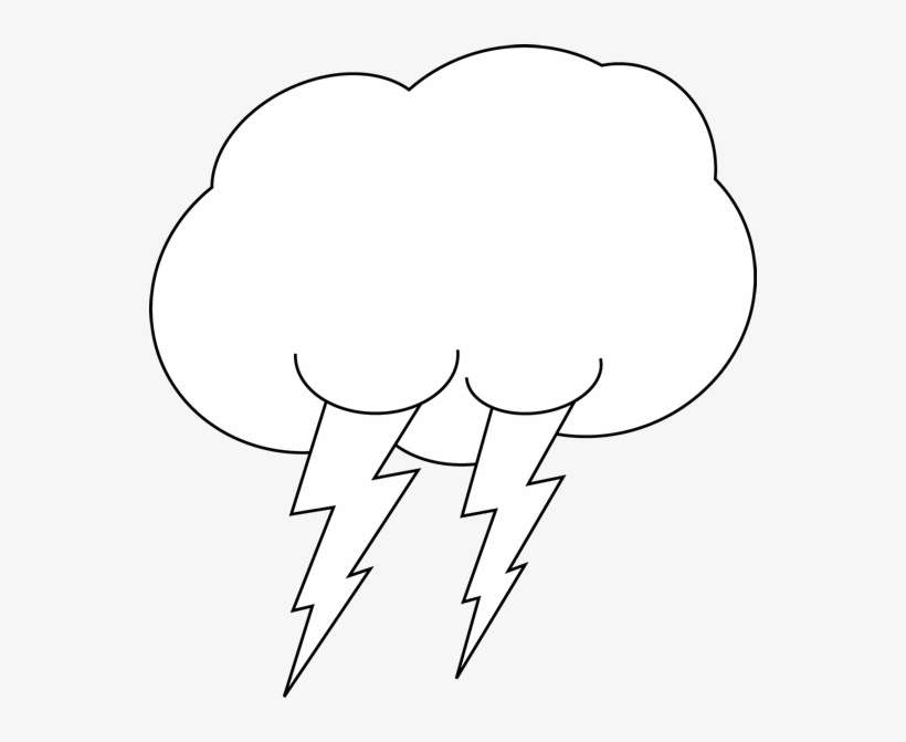 Black And White Lightning Cloud - Black And White Images Of Lightning, transparent png download