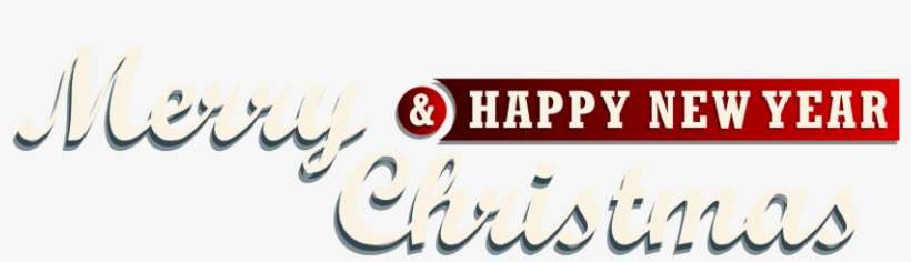 Free Png Merry Christmas And New Year Red Text Decor - Christmas Day, transparent png download