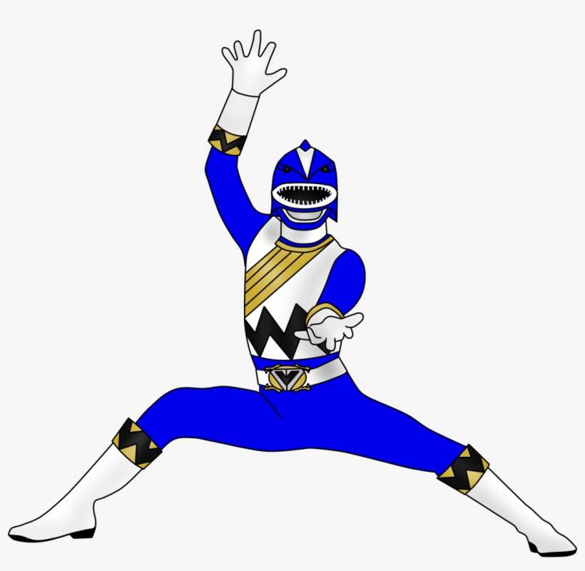 Jpg Black And White Image Blue Shark By Iyuuga D H - Blue Power Ranger Png, transparent png download