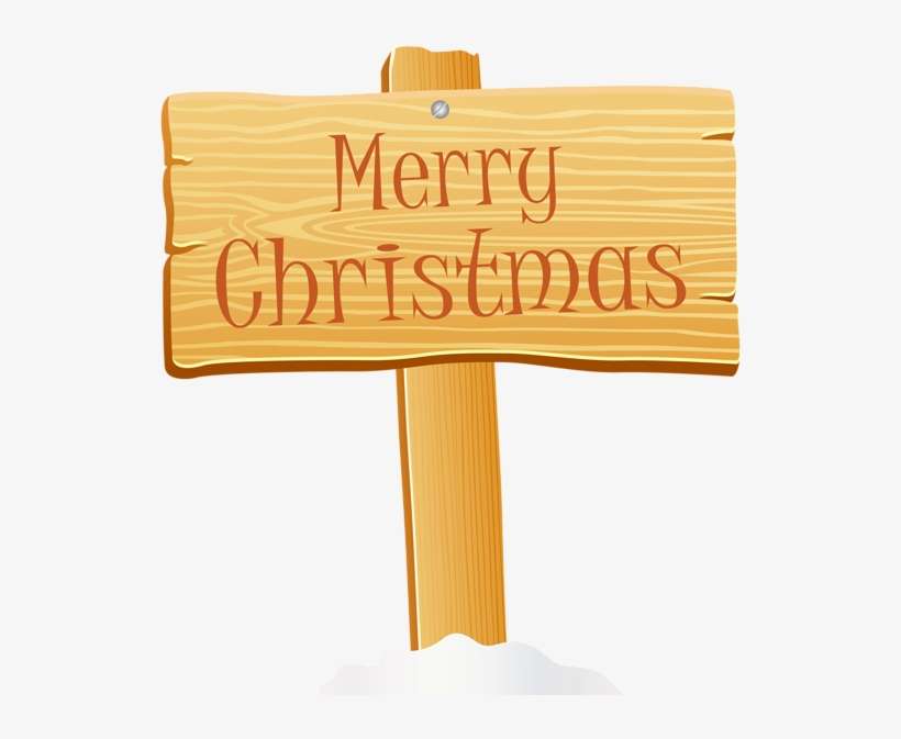 Merry Christmas Wooden Sign Png Clip Art Image - Merry Christmas Wooden Sign Png, transparent png download