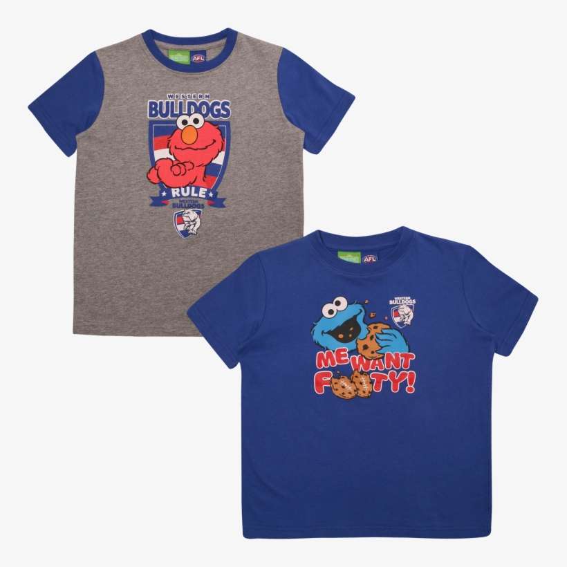Western Bulldogs Sesame Street Toddler 2 Tees Gift, transparent png download