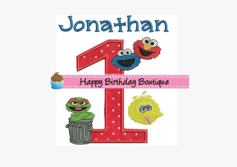 Personalized Sesame Street Characters Birthday Shirt - Birthday, transparent png download