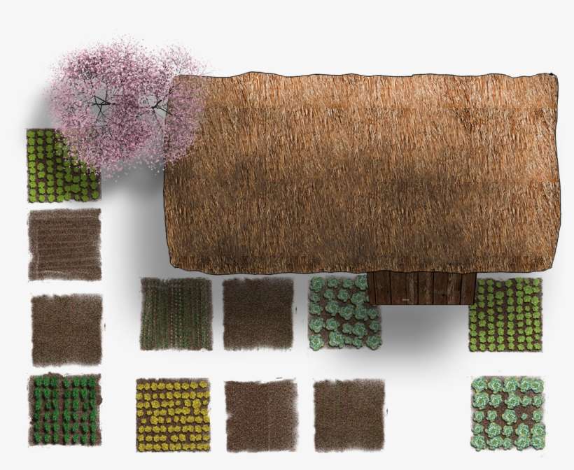 Cottage Garden Top View 150dpi 1 - Garden Top View Png, transparent png download