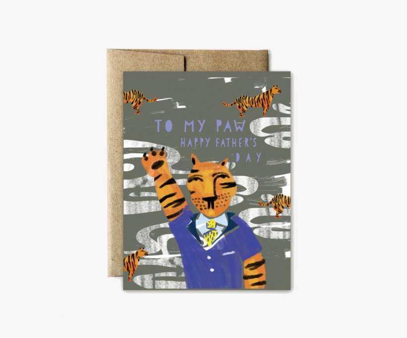 Tiger's "paw" Fathers Day Card - Father's Day, transparent png download