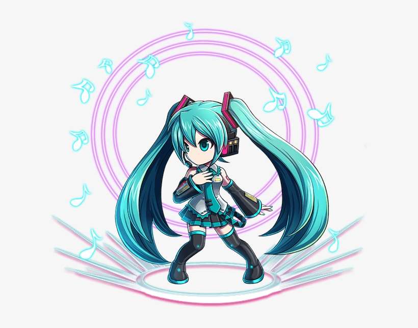 Hatsune Miku Featured In Brave Frontier Worldwide - Brave Frontier Miku, transparent png download