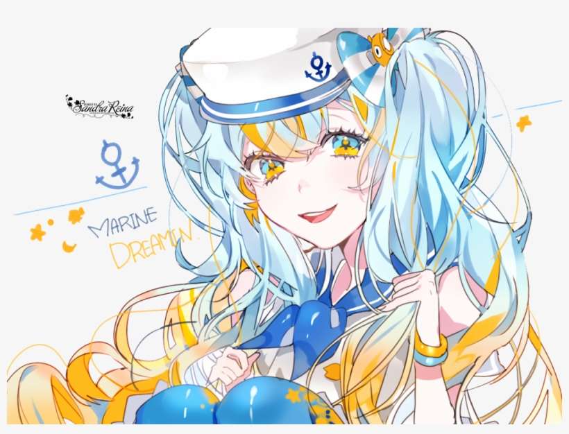 [render - Marine Miku Hatsune, transparent png download
