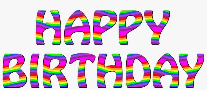 Happy Birthday Text Birthday Happy Ce - Happy Birthday Image Pdf, transparent png download