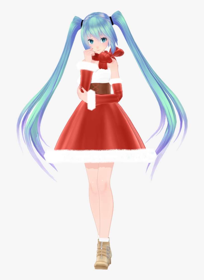 Tda Christmas Miku [download] By Majesticfork Drawing - Mmd Tda Christmas Miku, transparent png download