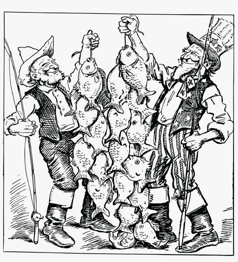 Free Clipart Of Uncle Sam And A Fisherman With Their - Uncle Sam Wants You Drawing, transparent png download