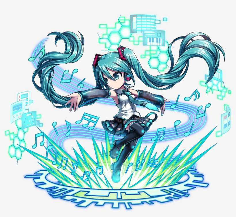 Hatsune Miku Collaboration - Brave Frontier Miku 6 Star, transparent png download