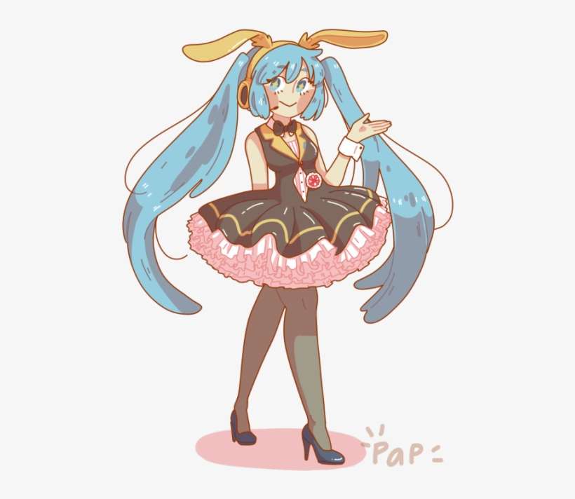 I Fell In Love With The Bunny Girl Miku Design - Design, transparent png download