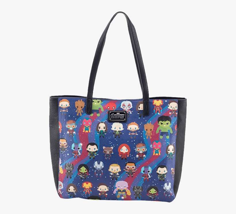 Avengers Infinity War Kawaii Print Tote Bag Apparel - Loungefly Marvel Chibi, transparent png download