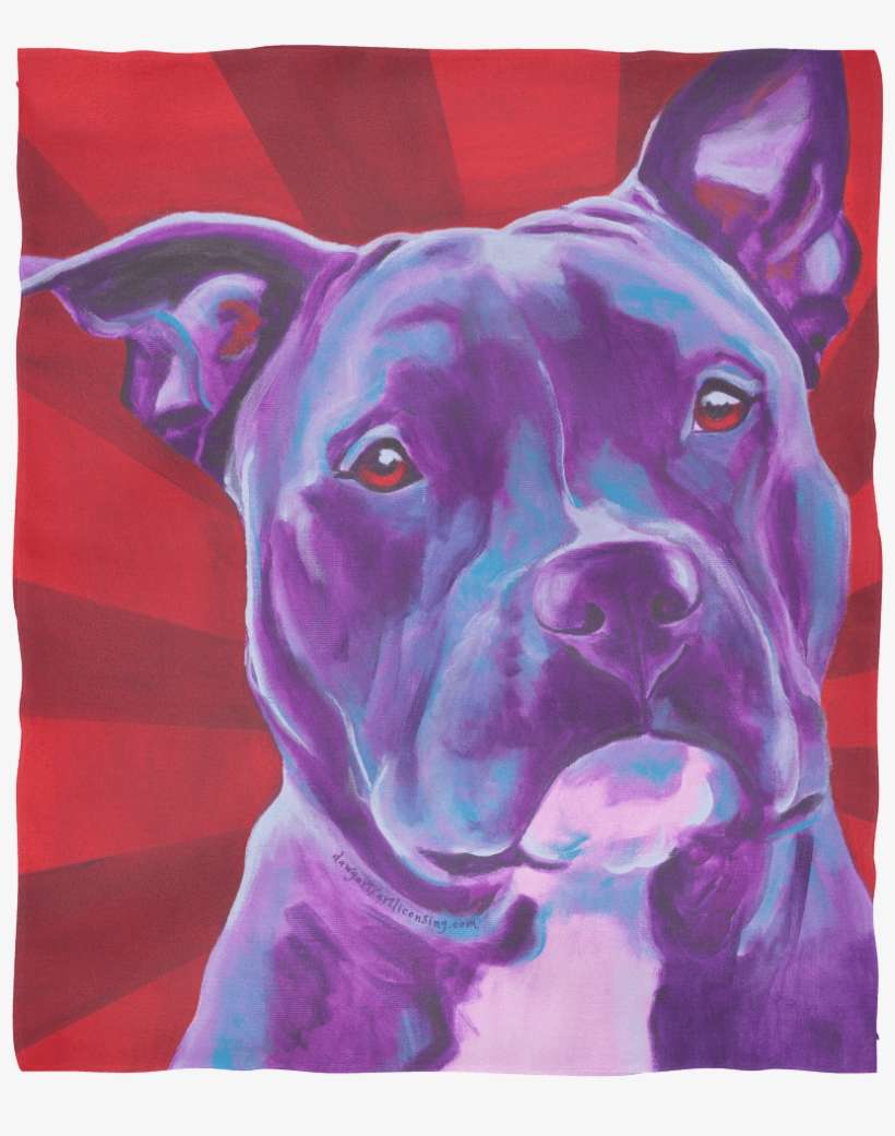 Fleece Blanket - Pit Bull - Shakti - East Urban Home 'shakti' Framed Painting Print, transparent png download