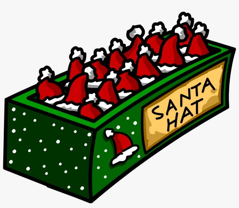 Christmas Party 2007 Santa Hat Box - Club Penguin, transparent png download