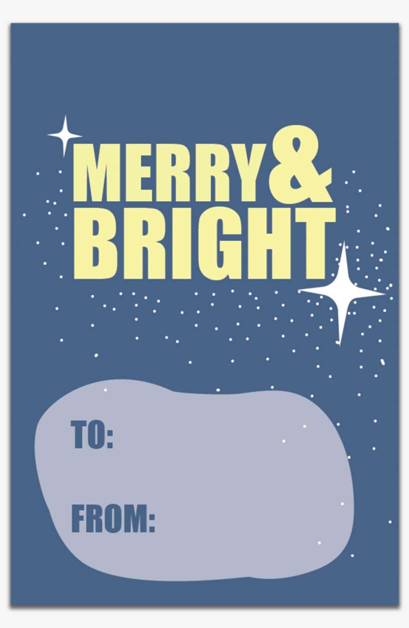 Gt03 Merry And Bright Gift Tag - Bridgeport Chargers, transparent png download