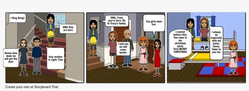 Tina's Christmas Party - Cartoon, transparent png download