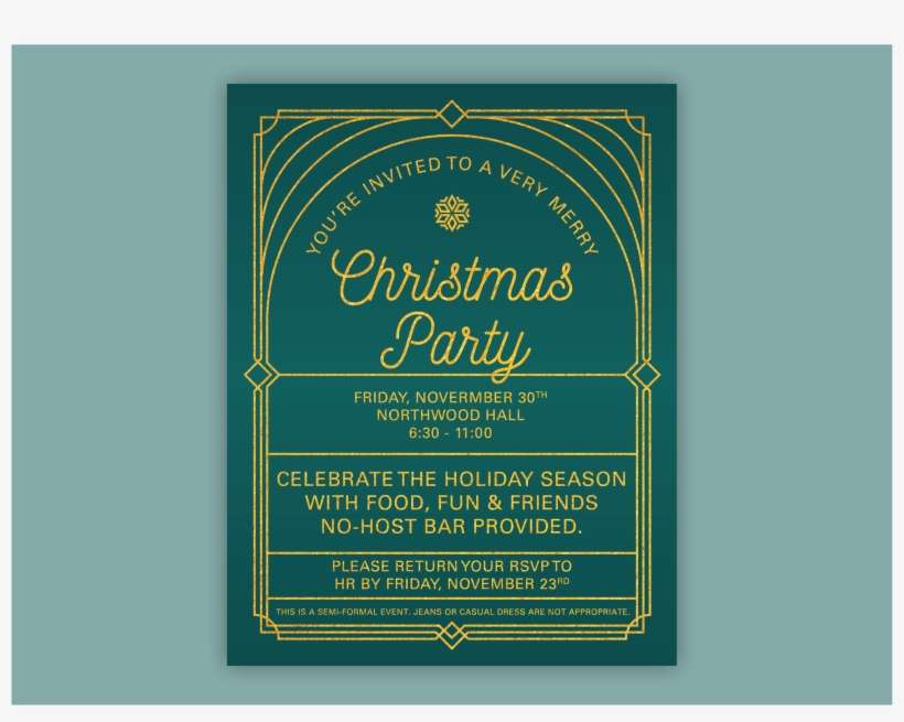 One Of Many Designs For A Corporate Christmas Party - Calligraphy, transparent png download