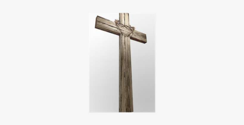 Wooden Crucifix With Crown Of Thorns Poster • Pixers® - El Poder De La Cruz [book], transparent png download