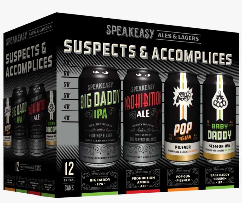 Se 18 Suspectsandaccomplices Nobackground - Speakeasy Ales & Lagers, transparent png download
