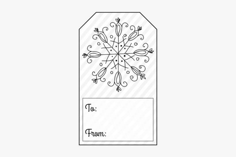 75" X 3" - Christmas Label Black And White, transparent png download