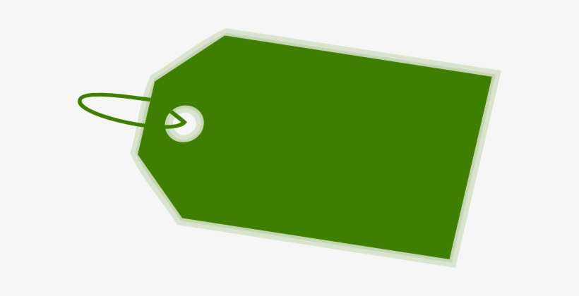 Green Tag Inverse Side Clip Art, transparent png download