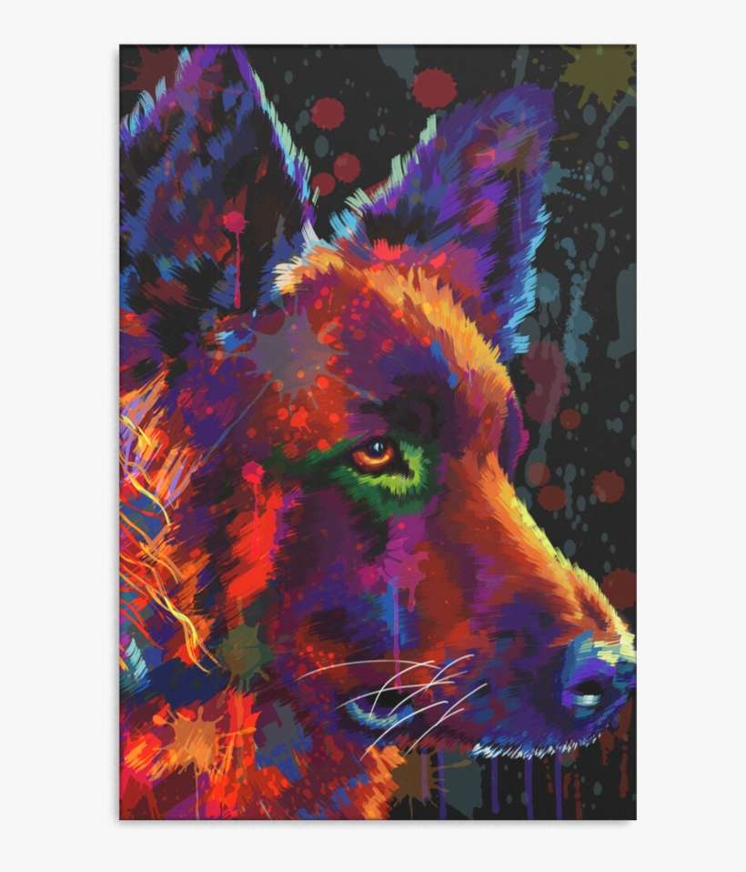 German Shepherd Canvas A38 - Red Wolf, transparent png download