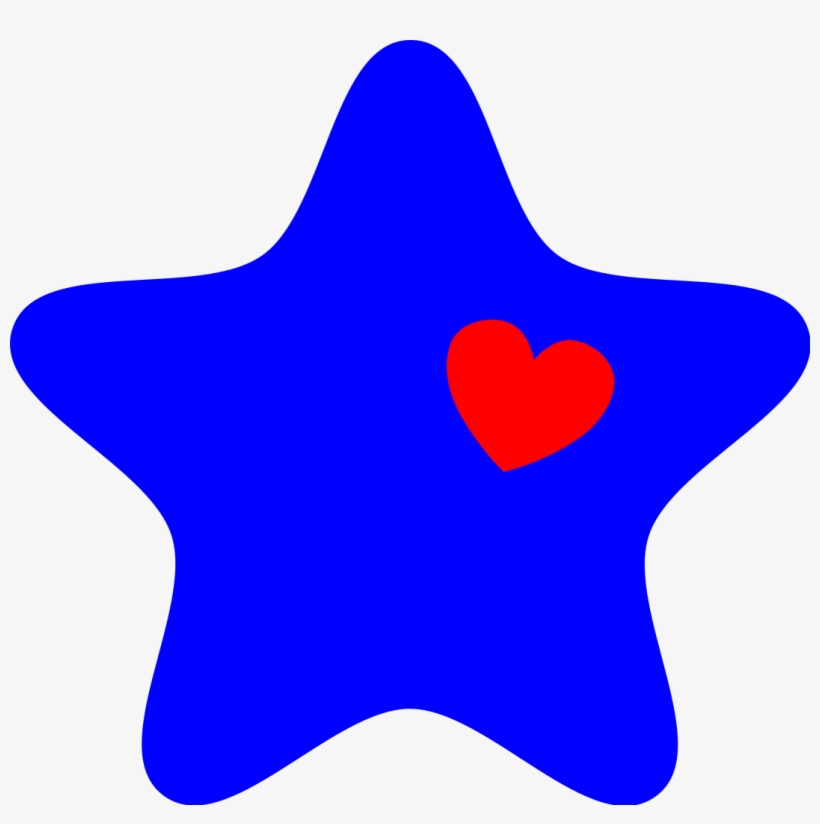 1,024 Pixels - Dibujo De Estrella Y Corazon, transparent png download