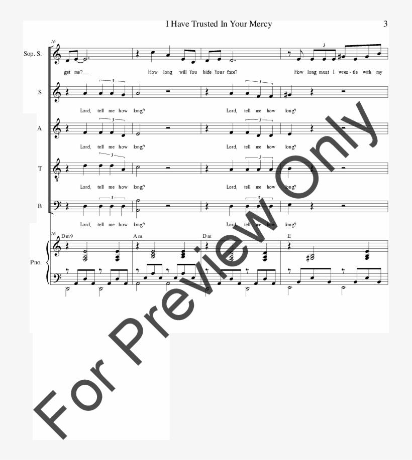 I Have Trusted In Your Mercy Thumbnail - Violin, transparent png download