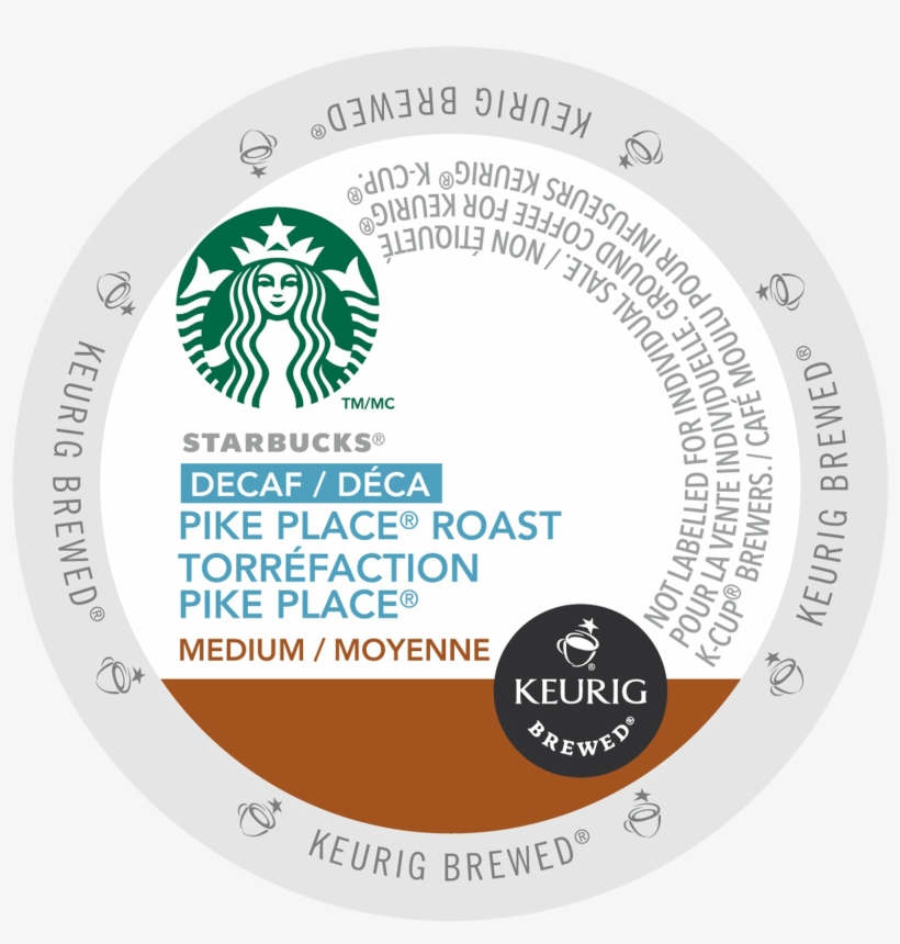 Decaf Pike Place Roast Coffee Starbucks K Cup Ca General - Starbucks New Logo 2011, transparent png download