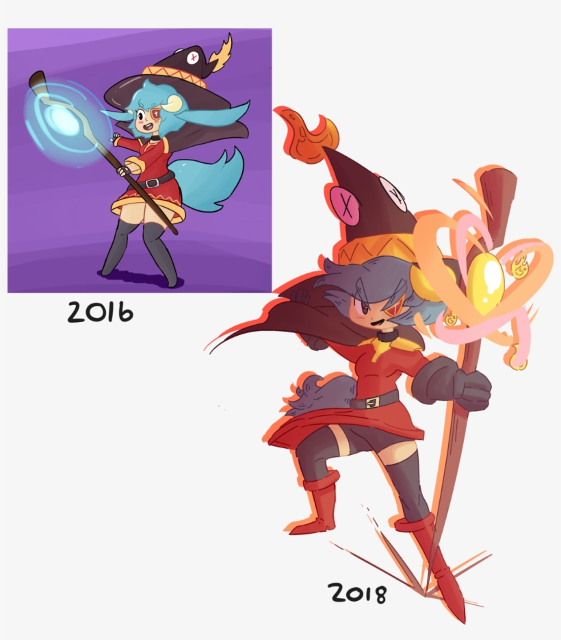 Corro's Art Art Giftart Scorci Wizard Megumin Not My - Cartoon, transparent png download