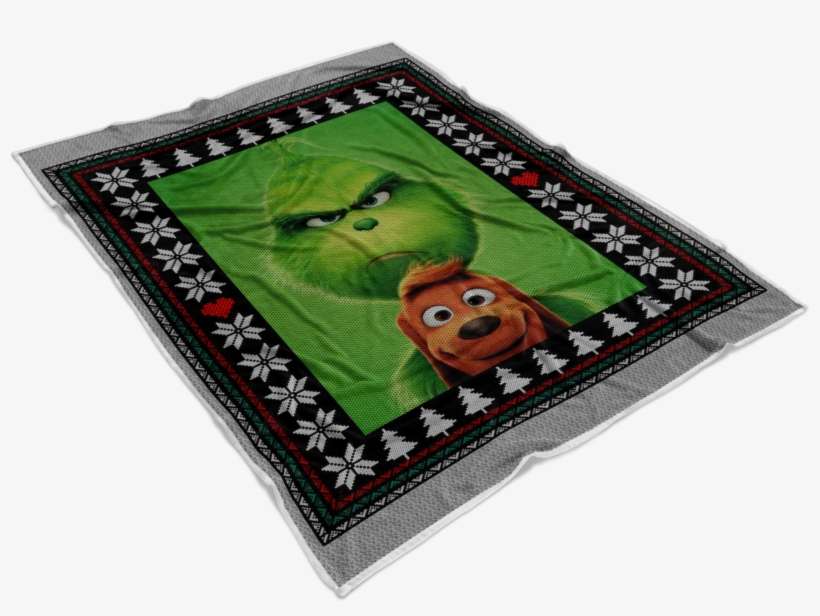The Grinch Fleece Blanket - Blanket, transparent png download