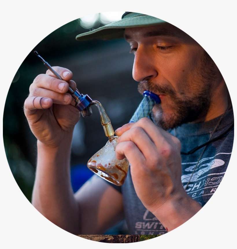 Marijuana And Current Events - Man Dabbing Pot, transparent png download