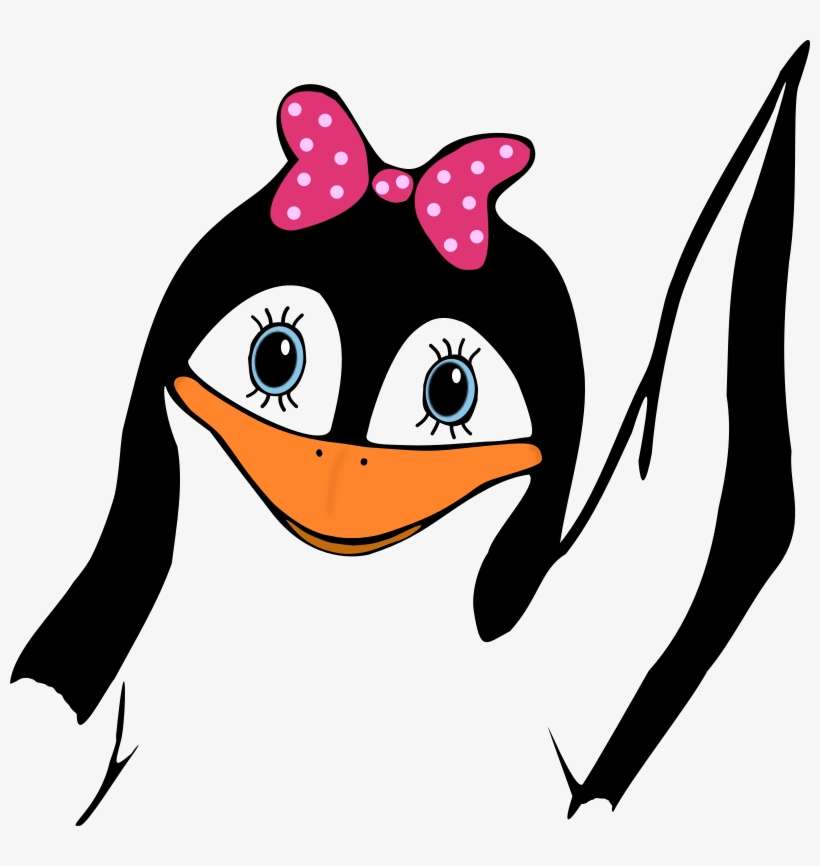 Penguin Girl Medium Image - Girl Penguin Clip Art, transparent png download