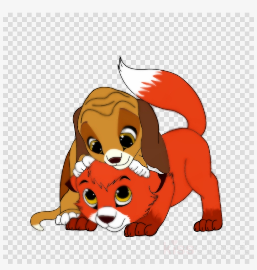 The Fox And The Hound Clipart Puppy Cat Dog - Dibujos Del Perro Y El Sabueso, transparent png download