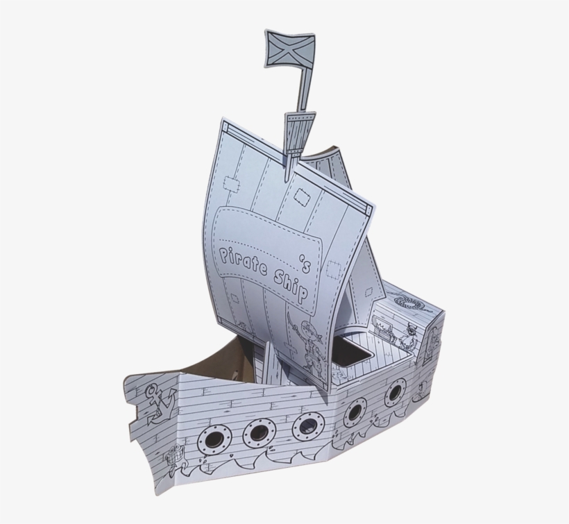 Crafty Colour In Pirate Ship By Black Peppa - Sail, transparent png download