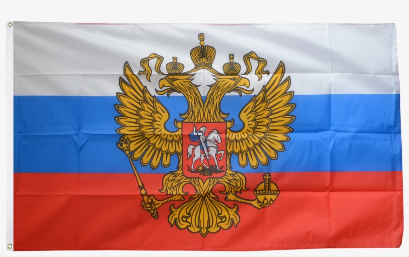 Russia With Coat Of Arms Flag - Russian President Flag, transparent png download