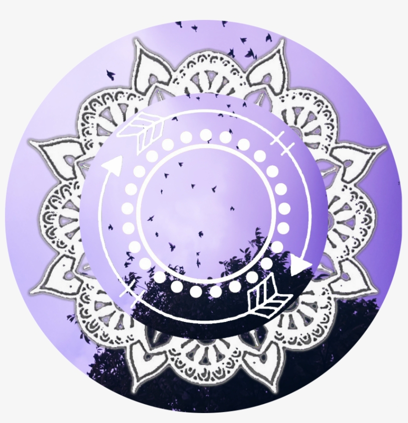 Purple Icon Overlay Overlays Icon Mandala Circleoverlay - Mandala Icon Overlay, transparent png download
